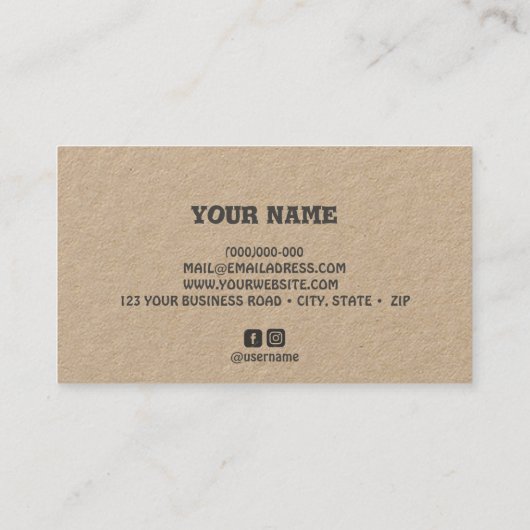 Visitekaartje van blauwe orchidebloem (Achterkant)