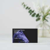 Visitekaartje van blauwe paarden (Staand voorkant)