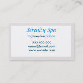  visitekaartje van blauwe waterspa, aangepast (Achterkant)