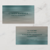 Visitekaartje van blauwgroen en tapijtschelp (Voorkant / Achterkant)