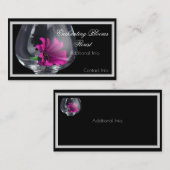 Visitekaartje van bloemenglas (Voorkant / Achterkant)