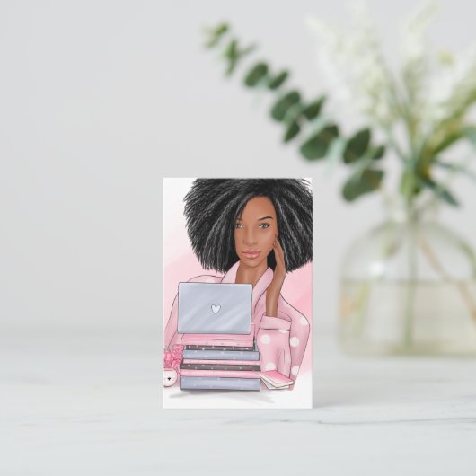 Visitekaartje van Blogger Boss Lady Blogger (Staand voorkant)