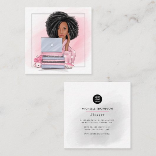 Visitekaartje van Blogger Boss Lady Blogger (Voorkant / Achterkant)