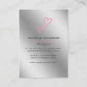 Visitekaartje van Blogger Boss Lady Blogger (Achterkant)