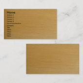 Visitekaartje van blond hout (Voorkant / Achterkant)