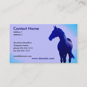 Visitekaartje van Blue Horse Silhouette