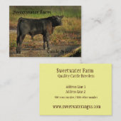 Visitekaartje van Boerderij van bons of van runder (Voorkant / Achterkant)
