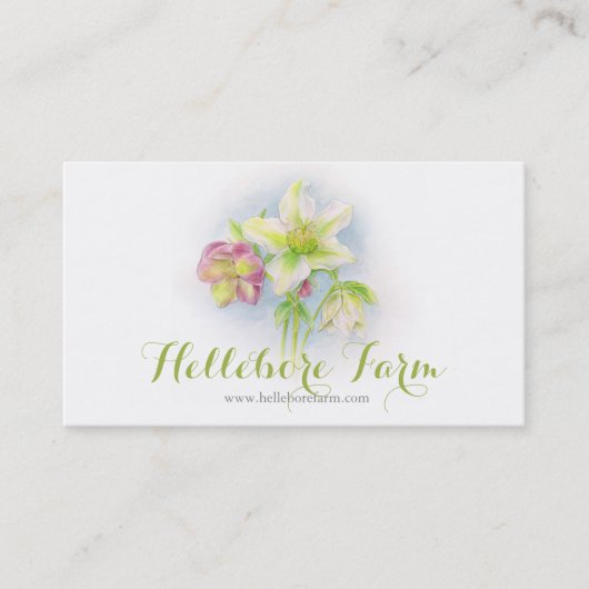 Visitekaartje van boerderij van  van Hellebore (Voorkant)