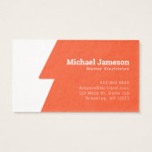 Visitekaartje van Bolt Red en White Electricia (Achterkant)