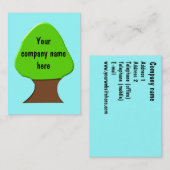 Visitekaartje van bomen (Voorkant / Achterkant)