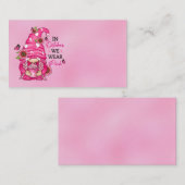 Visitekaartje van borstkanker Gnome (Voorkant / Achterkant)