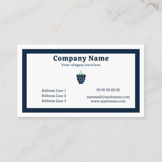 Visitekaartje van bramen (Voorkant)