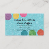 Visitekaartje van brei- en haakwerk, van garen (Achterkant)