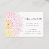 Visitekaartje van Bright Rainbow Mandala (Voorkant)