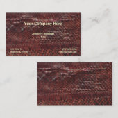 Visitekaartje van Brown Snakeskin (Voorkant / Achterkant)