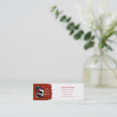 Visitekaartje van bruiloft Cake Red Swirl (Staand voorkant)