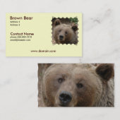 Visitekaartje van bruin Beer (Voorkant / Achterkant)