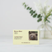 Visitekaartje van bruin Beer (Staand voorkant)