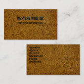 Visitekaartje van bruin geboost leder (Voorkant / Achterkant)