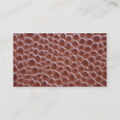 Visitekaartje van bruin krokodilleder (Achterkant)