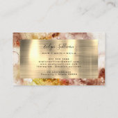 Visitekaartje van bruine en goudWaterverf (Achterkant)