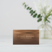 Visitekaartje van bruine en koperstreep (Staand voorkant)