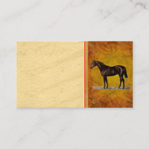 Visitekaartje van bruine paarden