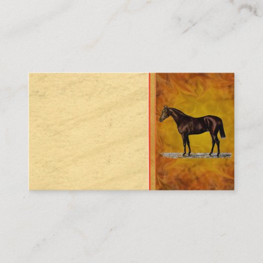 Visitekaartje van bruine paarden (Voorkant)