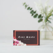 Visitekaartje van bruine tapeshop (Staand voorkant)