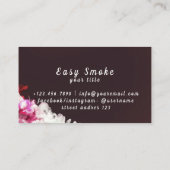 Visitekaartje van bruine tapeshop (Achterkant)