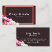 Visitekaartje van bruine tapeshop (Voorkant / Achterkant)