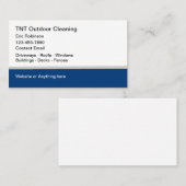 Visitekaartje van buitenschoonmaakservice (Voorkant / Achterkant)