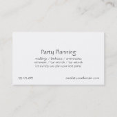 Visitekaartje van Burgandy en Gray Monogram (Achterkant)