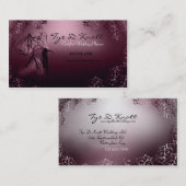 Visitekaartje van Burgundy Vintage Wedding Planner (Voorkant / Achterkant)