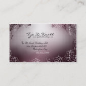 Visitekaartje van Burgundy Vintage Wedding Planner (Achterkant)