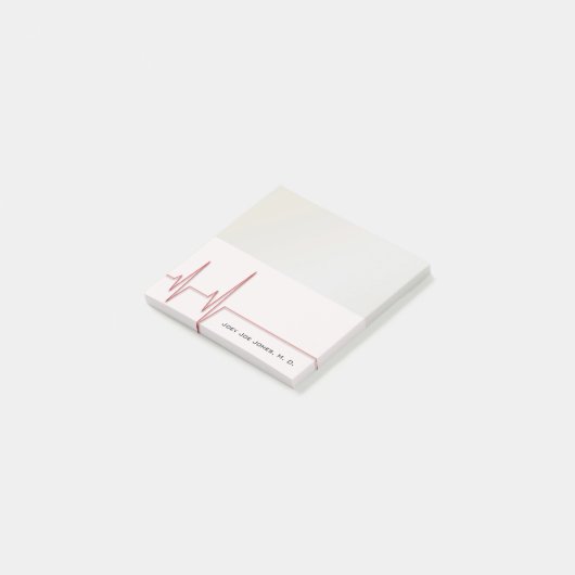Visitekaartje van cardioloog-arts post-it® notes (Schuin)