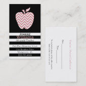 Visitekaartje van Chevron Apple en Stripes Afsprakenkaartje (Voorkant / Achterkant)