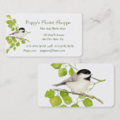 Visitekaartje van Chickadee Florist Shopp Flowers (Voorkant / Achterkant)