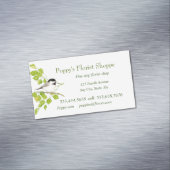 Visitekaartje van Chickadee Florist Shopp Flowers Magnetisch Visitekaartje (Voorbeeld)