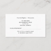 Visitekaartje van chiropractor (Achterkant)