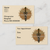 Visitekaartje van chiropractor afsprakenkaartje (Voorkant / Achterkant)