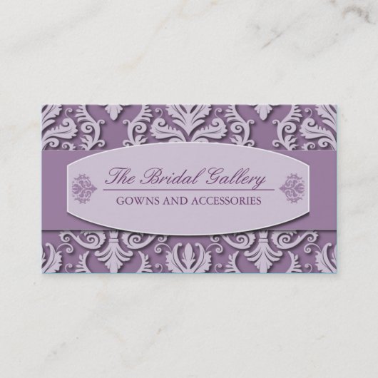 Visitekaartje van Classy en Elegant Damask (Voorkant)