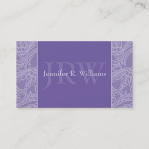 Visitekaartje van Classy Monogram Periwinkle