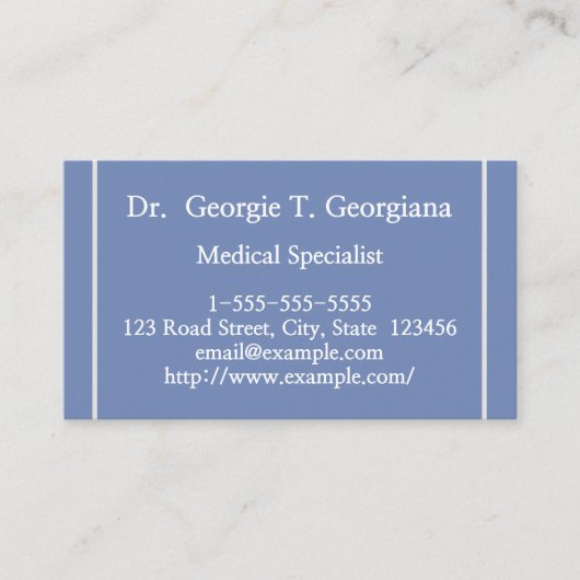 Visitekaartje van Clean Medical Specialist (Voorkant)