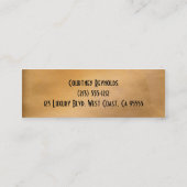 Visitekaartje van Copper Metallic Restaurant Skinn (Achterkant)