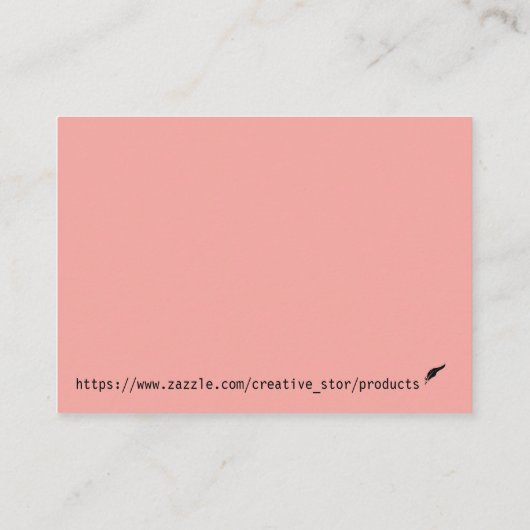 visitekaartje van creatieve make-up kunstenaar (Achterkant)