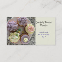 Visitekaartje van Cupcakes met gracly Pipet