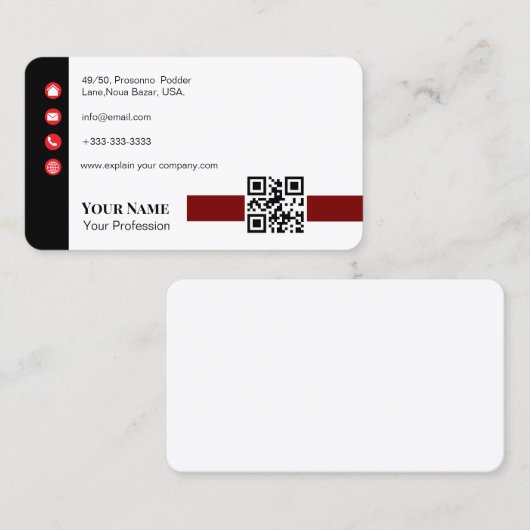 visitekaartje van customich (Voorkant / Achterkant)