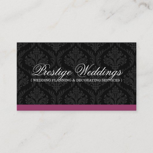 Visitekaartje van Damask Wedding Planner (Voorkant)