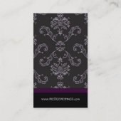 Visitekaartje van Damask Wedding Planner (Achterkant)